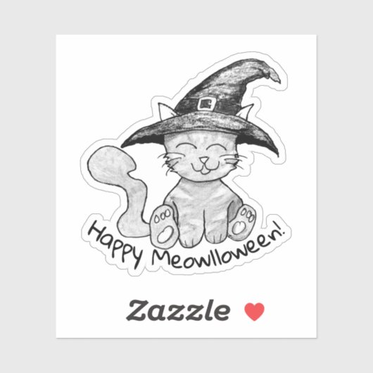Witchy Kitty Halloween シール (シート)