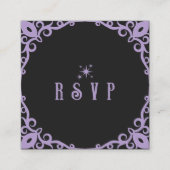 Witchy Lavender Halloween Quick Response Card スクエア名刺 (正面)