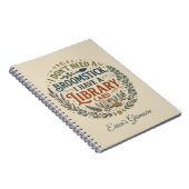 Witchy Librarian Library Card Book Lover Custom ノートブック (右側)