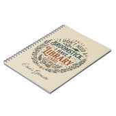 Witchy Librarian Library Card Book Lover Custom ノートブック (左側)