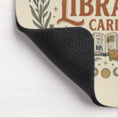 Witchy Librarian Library Card Book Lover Custom マウスパッド (コーナー)