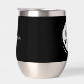 Witchy Personalized Halloween Party Black White (右面)