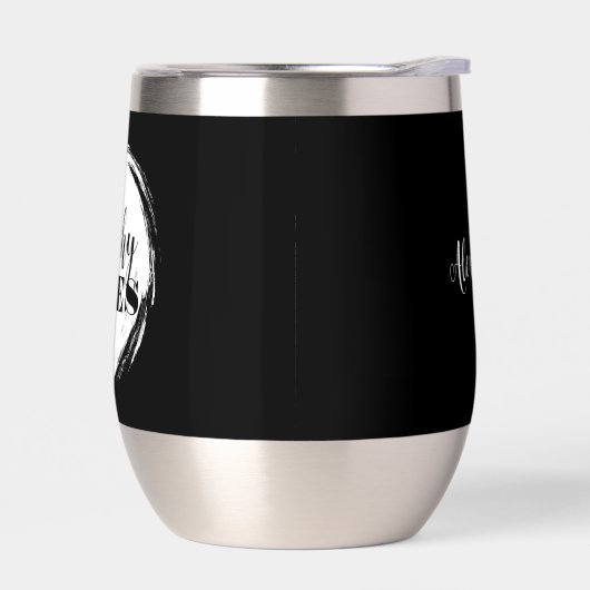 Witchy Personalized Halloween Party Black White (左面)