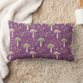 Witchy Plum Purple Fungi Seamless Pattern Gift ランバークッション (ブランケット)