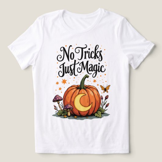 Witchy Pumpkin Moon Magic Graphic トライブレンドTシャツ (デザイン正面)