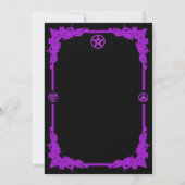 Witchy purple Glow Gothic wedding Invitation 招待状 (裏面)