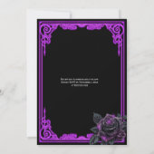 Witchy purple Glow Gothic wedding Invitation 招待状 (裏面)