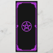 Witchy purple Glow Gothic Wedding Menu メニュー (裏面)