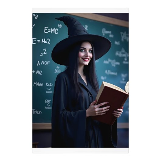 Witchy Science Teacher – Magical Classroom  フォトプリント (正面)
