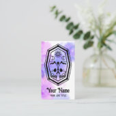 Witchy Skull Coffin Mystic Spiritual Business Card 名刺 (スタンド正面)