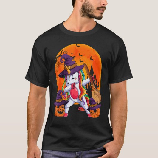 Witchy Unicorn Halloween Cute Halloween Girls Wome Tシャツ (正面)