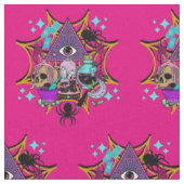 Witchy Vibes and Spiders ファブリック (クローズアップ)