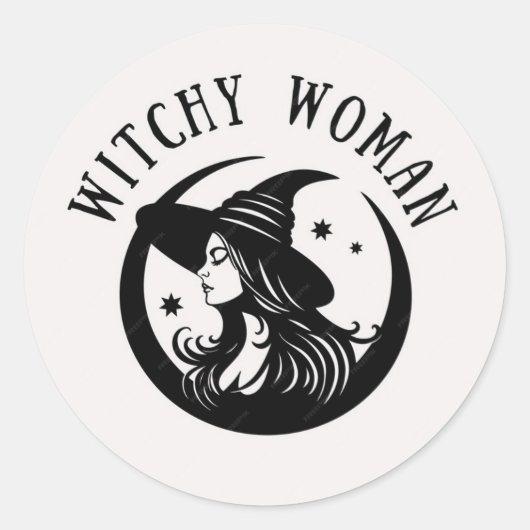 Witchy Woman 1-1/2" (sheet of 20) Stickers ラウンドシール (正面)