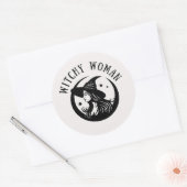 Witchy Woman 3" (pack of 6) ラウンドシール (封筒)