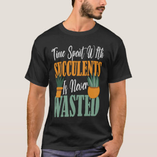WIth多肉食の時間は決して無駄な多肉食ではない Tシャツ