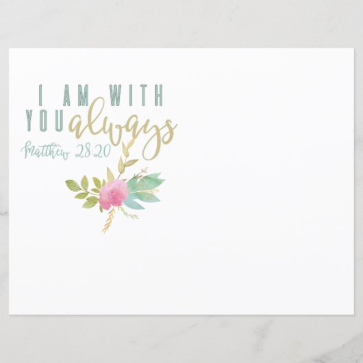 With かわいらし You Always Verse Scrapbook紙 (裏面)