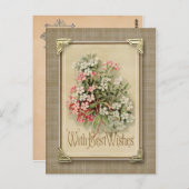 With 最高の WishesヴィンテージReprヴィンテージの再生 ポストカード (正面/裏面)