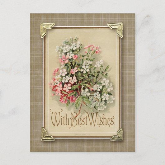 With 最高の WishesヴィンテージReprヴィンテージの再生 ポストカード (正面)
