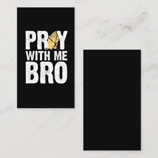 With 祈 Me Bro -キリスト教信仰イエス 名刺 (正面/裏面)