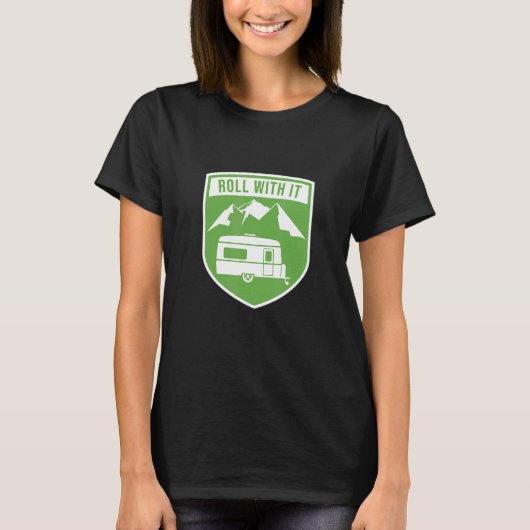 With 転が It Camping RV Camper Tシャツ (正面)
