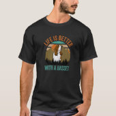 With A Basset Country Forest Dog Tシャツ (正面)