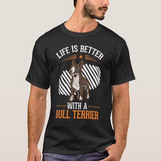 with a Bull Terrier Bull Terrier Tシャツ (正面)