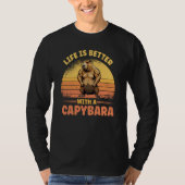 With A Capybara Cute Bodybuilder Rodent Tシャツ (正面)