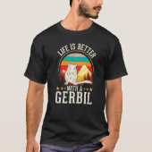 with a Gerbil Racing Rat Gerbil Tシャツ (正面)
