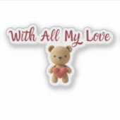 With All My Love Sticker | Cute Gift Packaging Lab シール (正面)