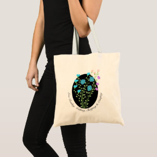 With An Artsy Floral Design トートバッグ