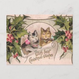 "With Best Christmas Wishes" Victorian  ポストカード