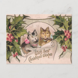 "With Best Christmas Wishes" Victorian ポストカード