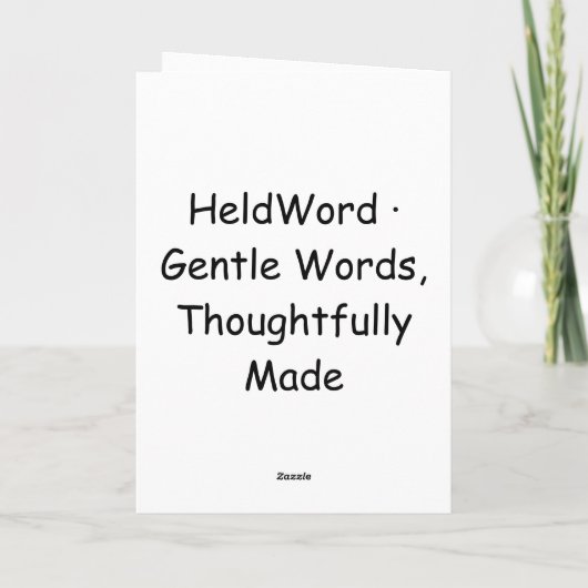 With Care, Always – Minimalist Support Card Templa カード (裏面)