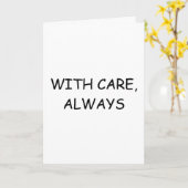 With Care, Always – Minimalist Support Card Templa カード (黄色い花)