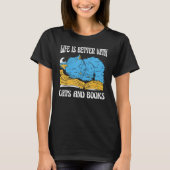 With Cats And Books  Cats Books Tシャツ (正面)