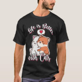 With Cats   Valentine's Day Cute Tシャツ (正面)