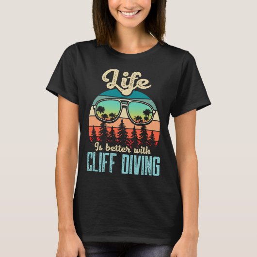 With Cliff Diving Watersports Tombstoning Tシャツ (正面)