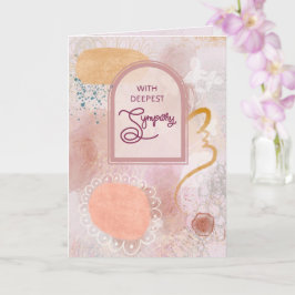 With Deepest Sympathy Abstract Greeting Card カード