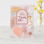 With Deepest Sympathy Abstract Greeting Card カード (黄色い花)