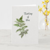 With Deepest Sympathy – Green Fern Watercolor Card カード (黄色い花)