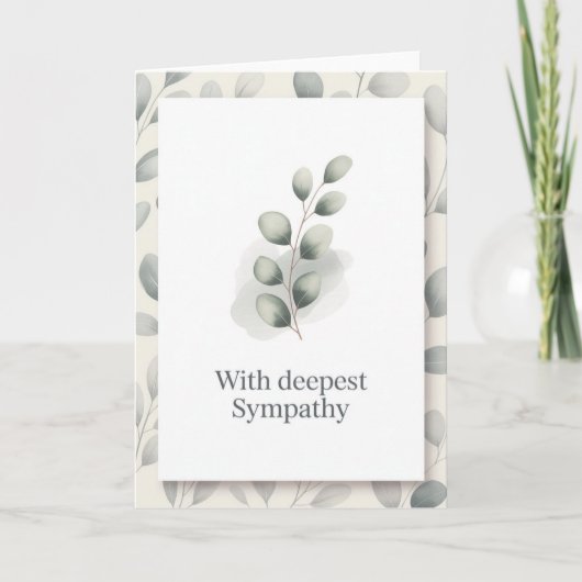 With Deepest Sympathy – Minimalist Folded Card サンキューカード (正面)
