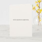 With Deepest Sympathy – Simple Condolences  カード (黄色い花)