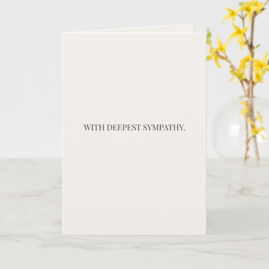 With Deepest Sympathy – Simple Condolences  カード (黄色い花)