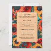 With Details Sunflower &Poppy Reverie Invitation 招待状 (裏面)