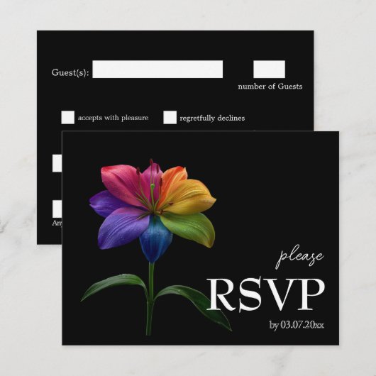 🌈 With Dietary choice RSVP Technicolor Love  (正面/裏面)