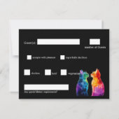 With dietary requirements. A Rainbow Love budget 出欠カード (裏面)