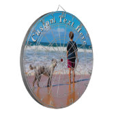 With Dog Photo Dart Board Personalized Text ダーツボード (正面左)