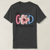 With God All Things are Possible Bible Verse Matth Tシャツ (デザイン正面)