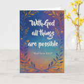 With God All Things Are Possible Custom Christian カード (黄色い花)