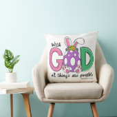 With God All Things Are Possible Easter Pillow クッション (椅子)